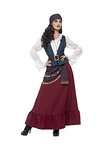 Smiffys Women Deluxe Pirate Buccaneer Beauty Adult Sized Costume, Purple, S - US Size 6-8