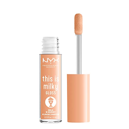 NYX PROFESSIONAL MAKEUP This Is Milky Gloss, Lip Gloss with 12 Hour Hydration, Vegan - Milk and Hunny (Honey Nude)