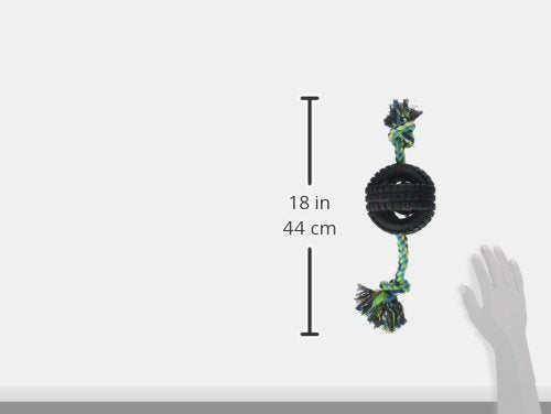 Pet Qwerks X-Tire Ball Dog Toys - Rope Interactive Chew Toy - Medium