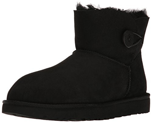 UGG Women's Mini Bailey Button Ii Boot, Black, 5