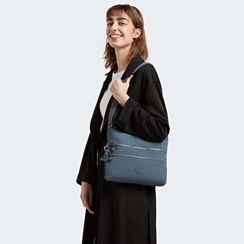 Kipling Women’s Alvar Crossbody, Super Light, Durable Messenger, Nylon Shoulder Bag, Brush Blue
