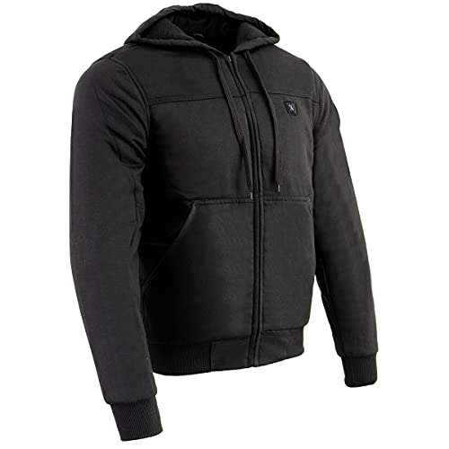 2X-Large Nexgen Heat MPM1713 Men's Black 'Heated' Hoodie with Front and Back Heated Elements