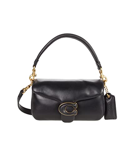 COACH Leather Covered C Closure Pillow Tabby Shoulder Bag 18 Black One Size