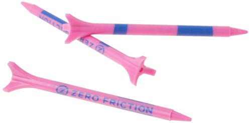 Zero Friction Ladies Compression-Fit Synthetic Golf Glove (2 Pack with Free Pack of tees), Universal Fit One Size, White/Lavender