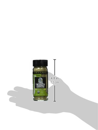 Gourmet Celtic Sea Salt Organic Celery Seasoned Salt Blend – Classic Celery Salt Adds Bold Herb Flavor to a Variety of Dishes, Hand Crafted and Organic, 3.7 Ounces