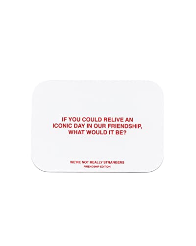 Friendship Edition by We’re Not Really Strangers - A Best Friend Adult Card, Game For Deeper Conversations With Friends, 150 Questions and Wildcards to Grow Your Relationship