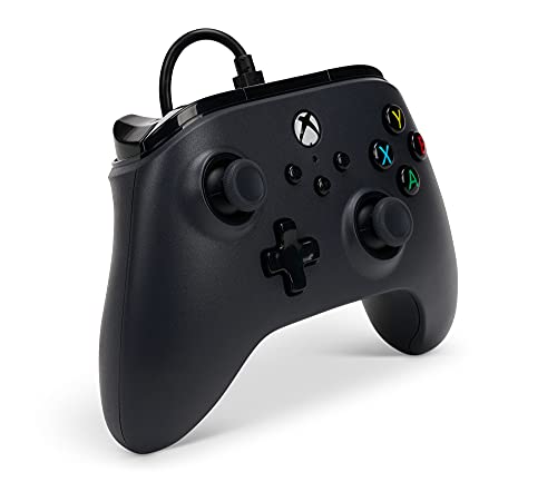 PowerA Wired Controller for Xbox Series X|S - Black, gamepad, video game controller, gaming controller, works with Xbox One and Windows 10/11