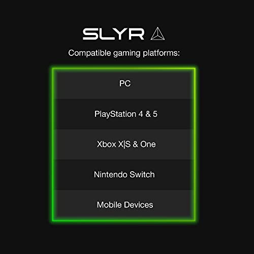 Skullcandy SLYR Wired Over-Ear Gaming Headset/Soft Earpads/Boom Mic/Gaming Headphone/Use with Playstation, PS5, Xbox, Xbox Series X, Nintendo Switch, Mobile, VR, and PC/Kids or Adult - Green