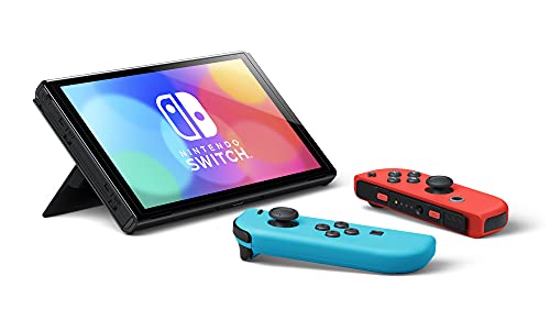 Nintendo Switch – OLED Model w/ Neon Red and Neon Blue Joy-Con