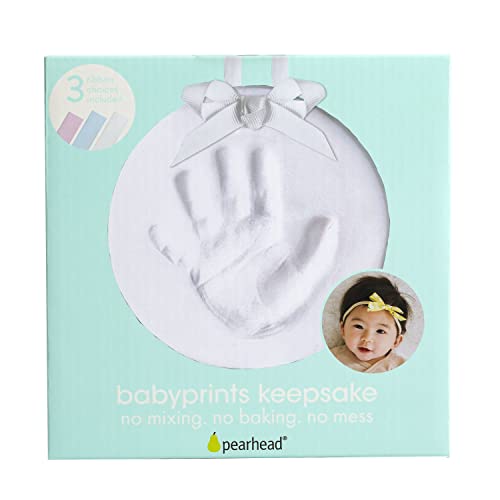 Pearhead Babyprints Hand or Footprint Keepsake, DIY Ornament Kit, Year-Round, Christmas