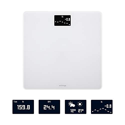 Withings Body - Digital Wi-Fi Smart Scale with Automatic Smartphone App Sync, BMI, Multi-User Friendly, with Pregnancy Tracker and Baby Mode