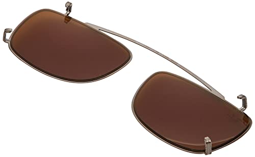 Ray-Ban RX5228C Square Prescription Eyeglass Frames, Gunmetal/Dark Brown, 55 mm