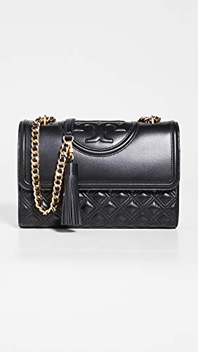 Tory Burch Women's Fleming Convertible Shoulder Bag, Black, One Size
