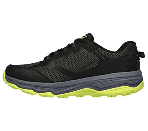 Skechers Men's GOrun Altitude-Trail Running Walking Hiking Shoe with Air Cooled Foam Sneaker, Black/Lime, 9