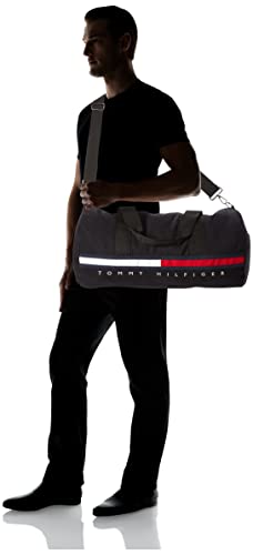 Tommy Hilfiger unisex adult Sporty Tino Duffle Bag, Th Deep Black, One Size US