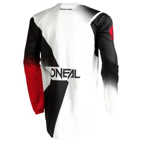O'Neal mens V-neck Element Racewear Jersey, Black/White/Red, X-Large US