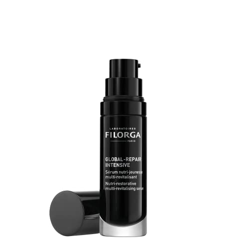 Filorga Global-Repair Intensive Anti Aging Face Serum, Skincare Treatment With Ceramides, Omegas, and Vitamins For Skin Firming, Wrinkle Reduction, and Complexion Evening, 1 fl. oz.
