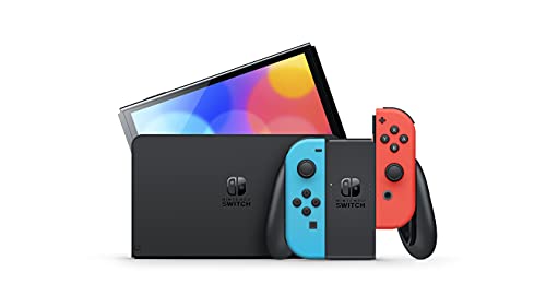 Nintendo Switch – OLED Model w/ Neon Red and Neon Blue Joy-Con