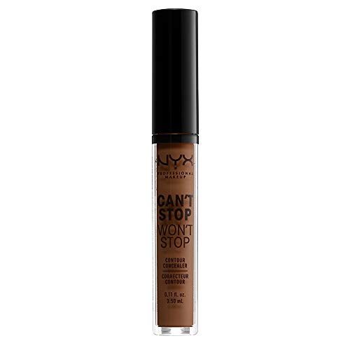 NYX PROFESSIONAL MAKEUP Can't Stop Won't Stop Contour Concealer, 24h Full Coverage Matte Finish - Mocha