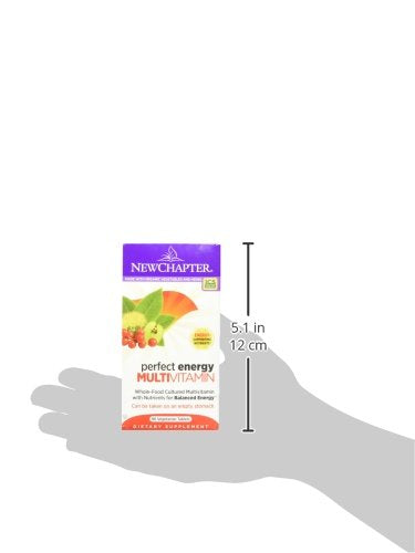 New Chapter Energy Supplement - Perfect Energy Multivitamin for Balanced Energy + Stress Support with B Vitamins + Vitamin D3 + Organic Non-GMO Ingredients - 96 ct