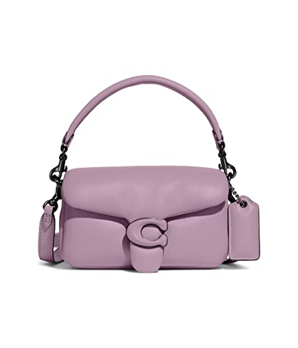 COACH Leather Covered C Closure Pillow Tabby Shoulder Bag 18 Ice Purple One Size