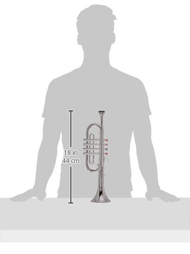 Click N' Play Toy Trumpet and Toy Saxophone Set for Kids - Create Real Music - Safety Tested BPA Free - Beautiful Silver Finish with Color Keys Real Notes - Start a Instrument Band at Home or School