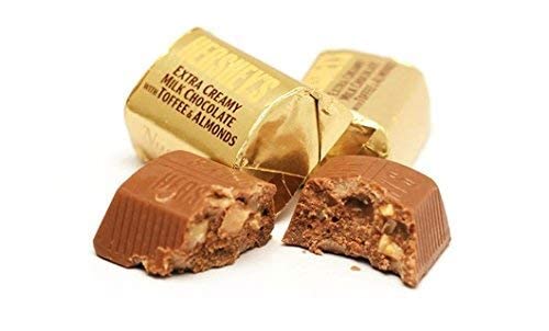 Hershey's Gold Nuggets Extra Creamy Milk Chocolate Covered Toffee & Almonds Candy, Bulk Pack Of 2 Pounds