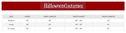 Men's Nightmare Clown Costume Large Red