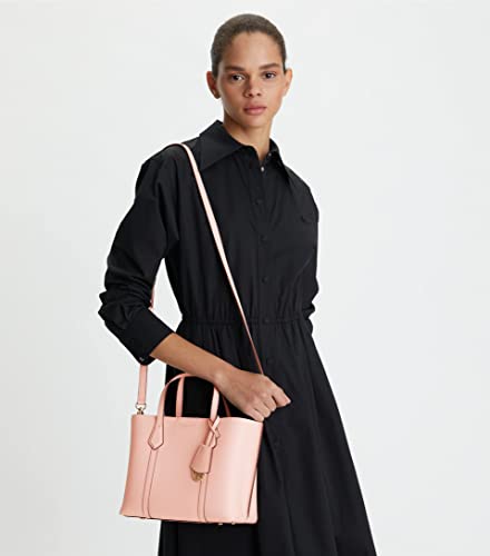 Tory Burch Perry Small Triple Compartment Leather Tote Bag, Shell Pink