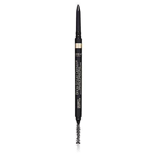 L'Oreal Paris Makeup Brow Stylist Definer Waterproof Eyebrow Pencil, Ultra-Fine Mechanical Pencil, Draws Tiny Brow Hairs and Fills in Sparse Areas and Gaps, Dark Brunette, 0.003 Ounce (Pack of 1)