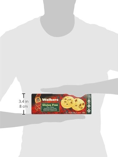 Walker's Shortbread Gluten Free Chocolate Chip Cookies, Pure Butter Shortbread Cookies, 4.9 Oz (Pack of 6)