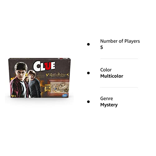 Hasbro Gaming Clue: Wizarding World Harry Potter Edition Mystery Board Game for 3-5 Players, Kids Ages 8 and Up (Amazon Exclusive), 1.97 x 15.75 x 10.51 inches