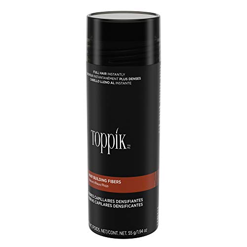 Toppik Hair Building Fibers - Fill In Fine or Thinning Hair - Instantly Thicker, Fuller Looking Hair - 9 Shades for Men and Women - 55g, Auburn, 1.94 Ounce (Pack of 1)