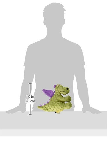goDog Bubble Plush Dragons Squeaky Dog Toy, Chew Guard Technology - Lime, Large