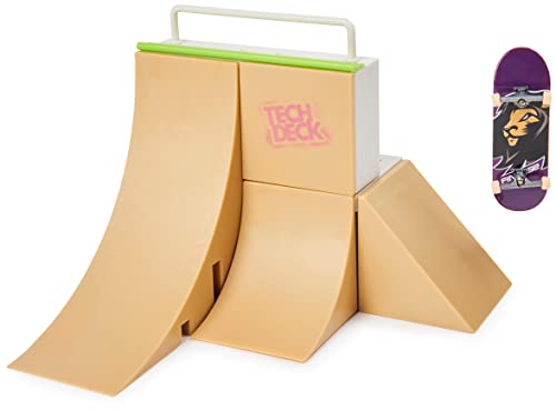 TECH DECK, Competition Wall X-Connect Park Creator, Customizable and Buildable Ramp Set with Exclusive Fingerboard, Kids Toy for Boys and Girls Ages 6 and up