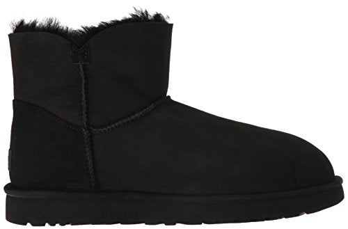 UGG Women's Mini Bailey Button Ii Boot, Black, 5