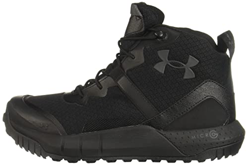 Under Armour mens Micro G Valsetz Mid Military and Tactical Boot, Black (001 Black, 10.5 US