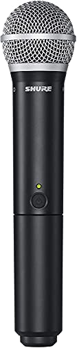 Shure BLX288/PG58 Wireless Microphone System for Two Performers with BLX88 Dual Channel Receiver and Two BLX2 Handheld Transmitters with PG58 Mic Capsules for Lead and Backup Vocals - H9 Band
