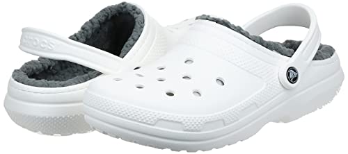 Crocs Classic Lined Clog White/Grey Men's 15, Women's 17 Medium