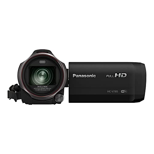 Panasonic Full HD Video Camera Camcorder, 20X Optical Zoom, 1/2.3 Inch BSI Sensor, HDR Capture, Wi-Fi Smartphone HC-V785 (Black)