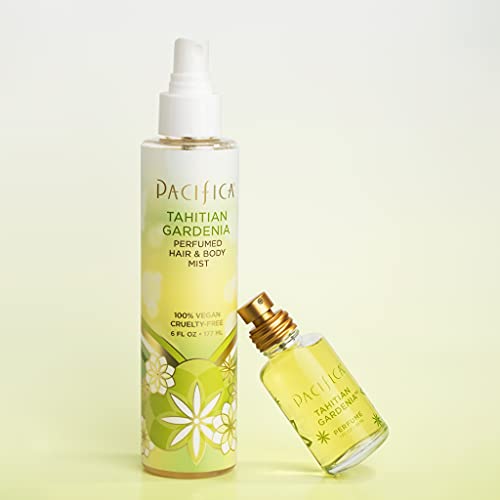 Pacifica Beauty | Tahitian Gardenia Spray Perfume + Tahitian Gardenia Hair and Body Spray | Smells like Gardenia | 100% Vegan and Cruelty Free | Clean Fragrance and Perfume