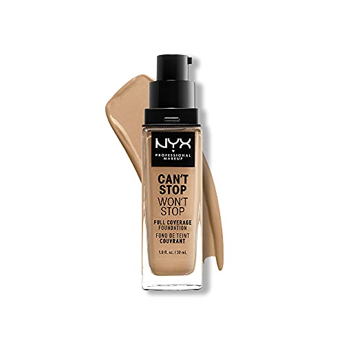 NYX PROFESSIONAL MAKEUP Can't Stop Won't Stop Foundation, 24h Full Coverage Matte Finish - Beige