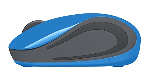 Logitech Wireless Mini Mouse M187 Ultra Portable, 1000 DPI Optical Tracking, 3-Buttons, PC/Mac/Laptop - Blue