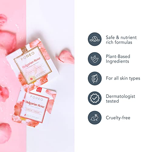 FOREO UFO Activated Mask Treatment for Anti-Aging, Bulgarian Rose, 0.21 Ounce (Pack of 6)