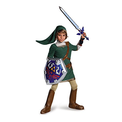 Link Prestige Legend of Zelda Nintendo Costume, Large/10-12
