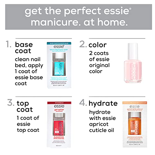 essie Salon-Quality Nail Polish, 8-Free Vegan, Sheer Pale Pink, Ballet Slippers, 0.46 fl oz