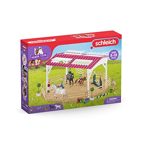 Schleich Horse Club, 40-Piece Playset, Horse Toys for Girls and Boys 5-12 years old Riding School with Riders and Horses