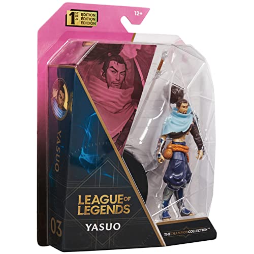 League of Legends, 4-Inch Yasuo Collectible Figure w/Premium Details and Sword Accessory, The Champion Collection, Collector Grade, Ages 12 and Up