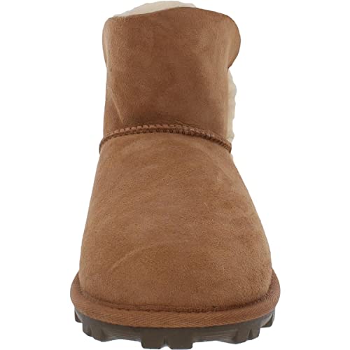 Kirkland Signature Womens Shearling Short Shearling Boots Tan 10 Medium (B,M)