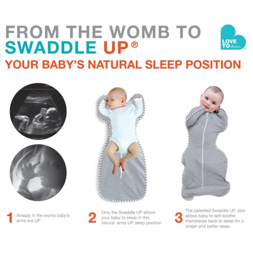 Love to Dream Swaddle UP Self-Soothing Sleep Sack 13-19 lbs, Dramatically Better Sleep, Snug Fit Calms Startle Reflex, 1.0 TOG, Rainbow, Medium